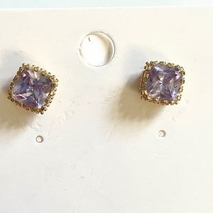 ✨4 for $15✨  Francesca's Collection purple lilac lavender and gold earrings